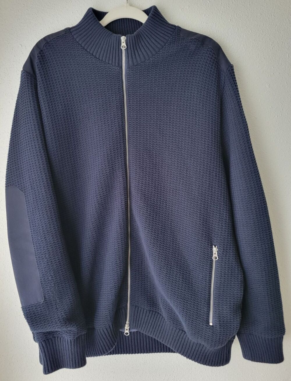Holebrook Sweden Windproof Knit Jacket Men’s XXL Navy Full Zip Rare Archival